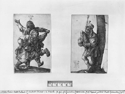Dancing Peasants and a Bagpipe Player by Albrecht Dürer